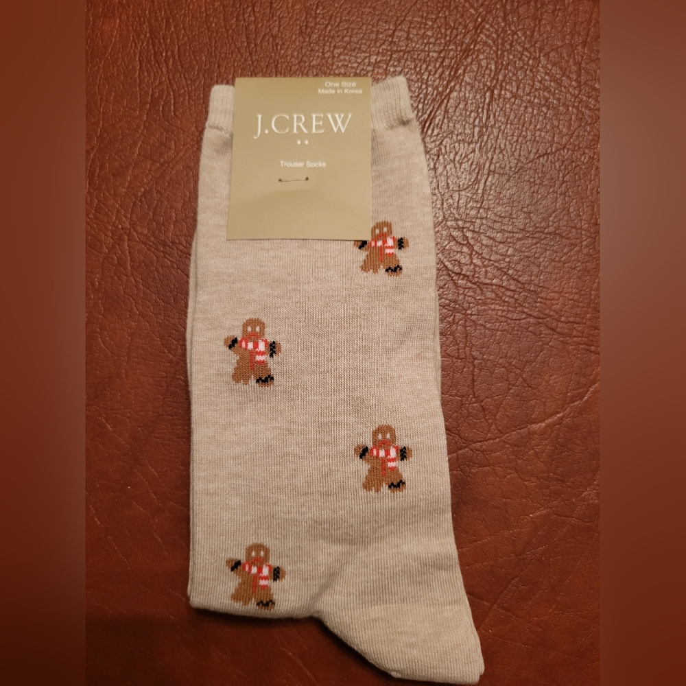 J.Crew Gingerbread Men Socks, New With Tags!